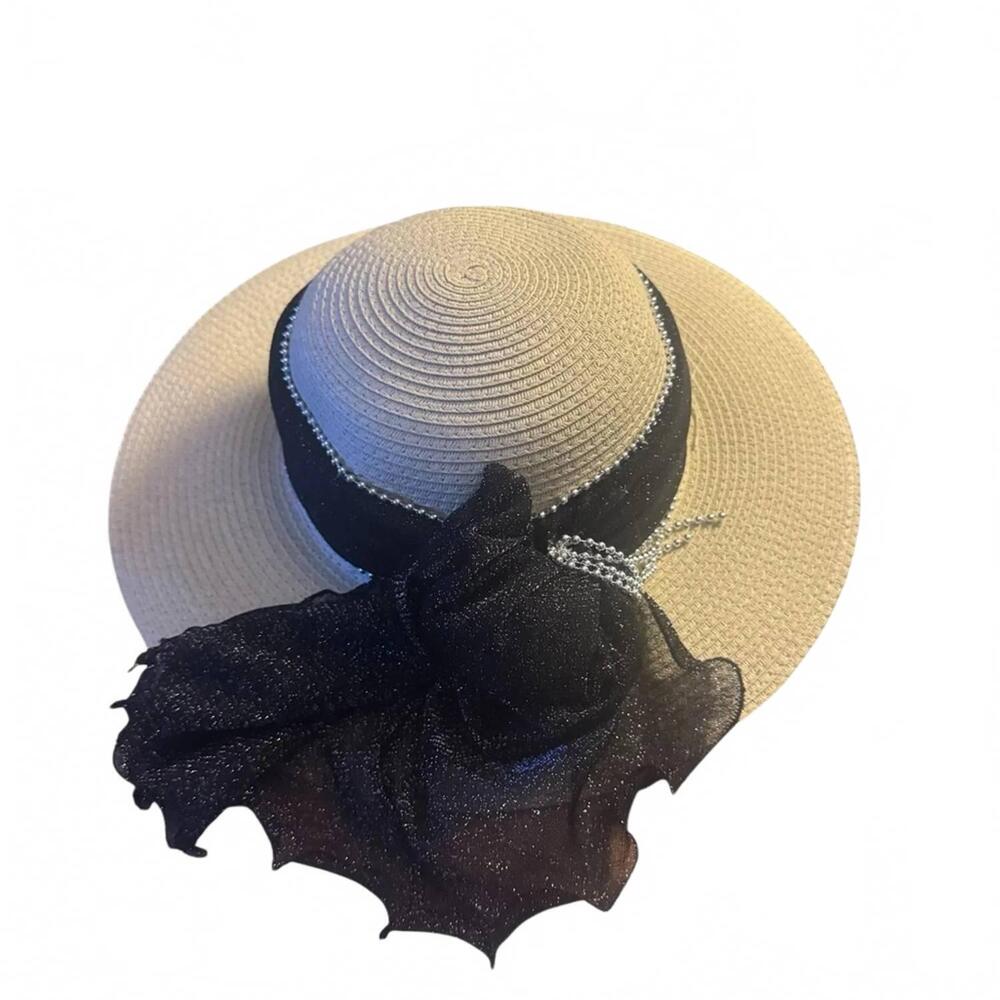 NEW STYLE & CO. women’s wide sun hat in tan/black